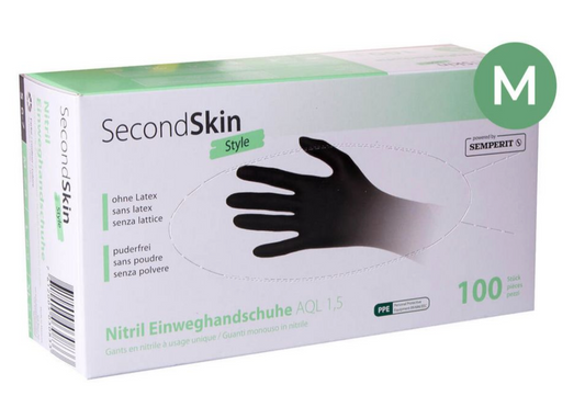 Nitril Black M 100 second Skin