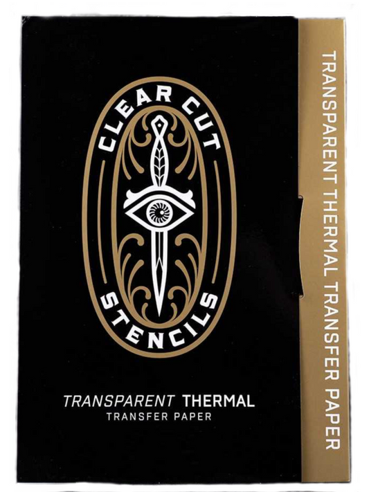 Clear Cut Stencils - Transparent Thermal Transfer Paper - Box of 25